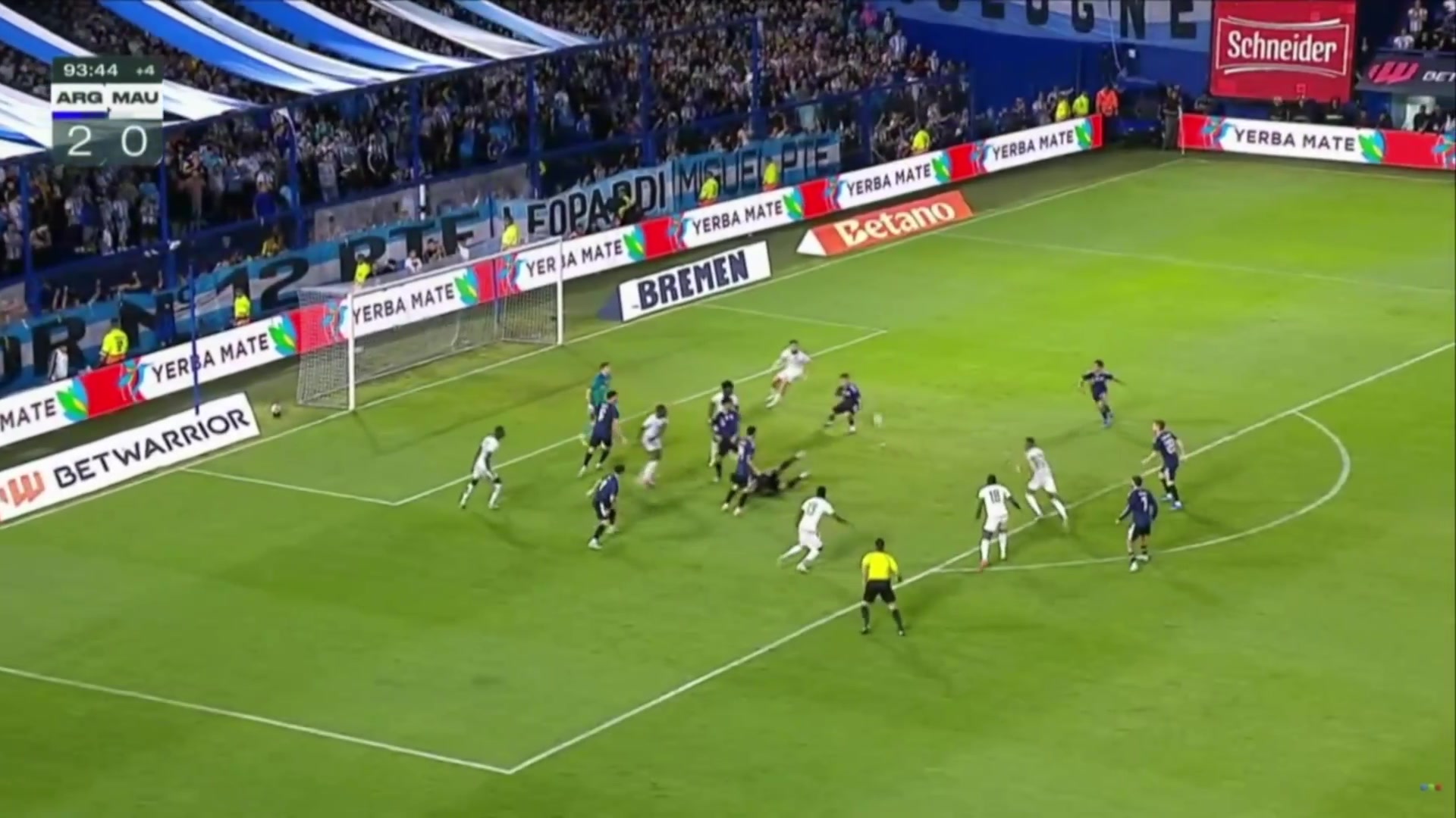 阿根廷补时丢球大马丁出击没拿到球毛里塔尼亚乱战破门