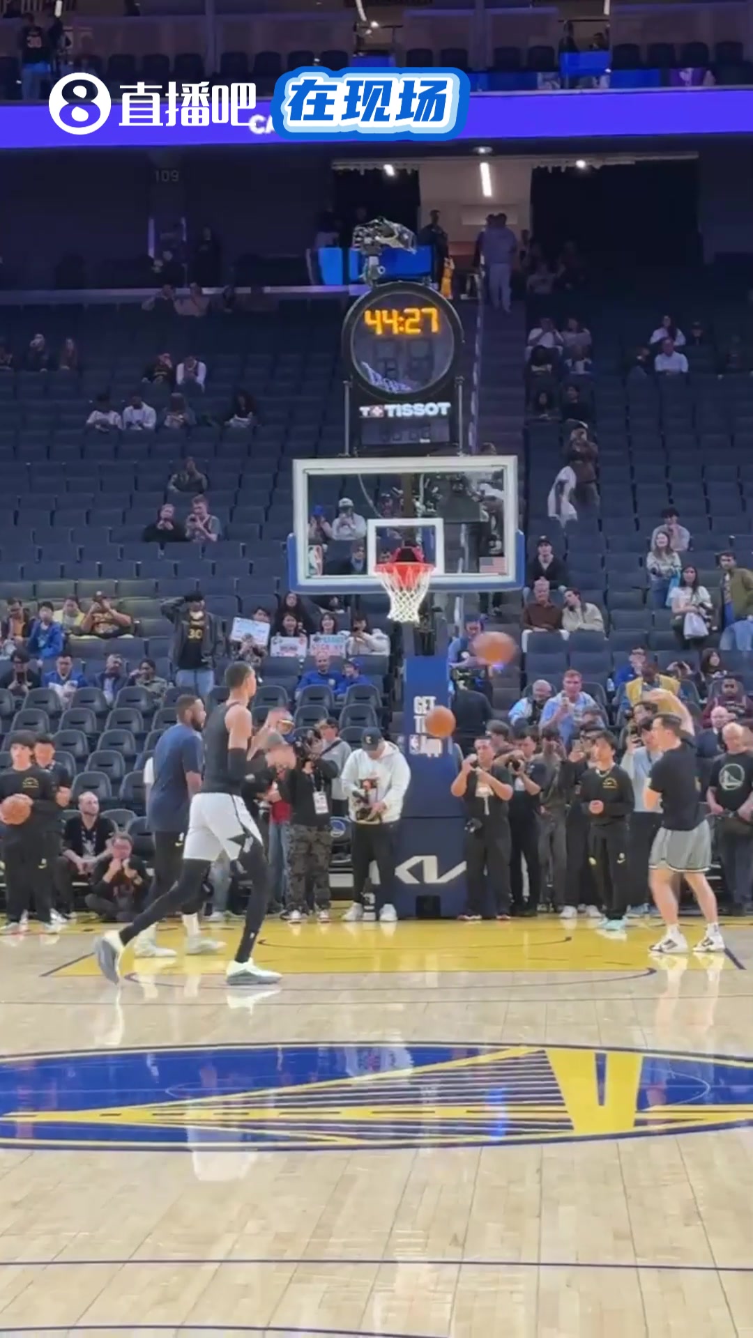 这么高手感还如此丝滑文班赛前投篮热身连续中投命中